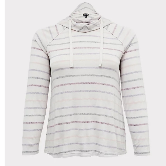 KNIT COWL NECK HOODIE SWEATSHIRT 00 (M/L) - Picture 4 of 8